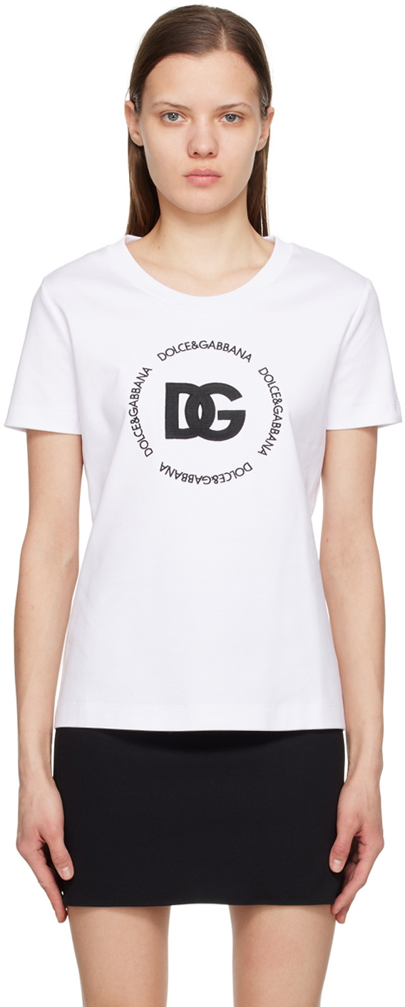 Dolce & Gabbana White Interlock T-Shirt Dolce & Gabbana