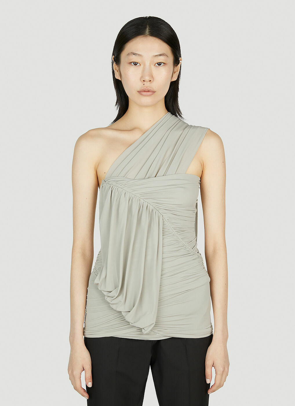 トップス Rick owens 23ss EDFU TARP T Rick Owens - Edfu Gathered Top in Grey Rick Owens