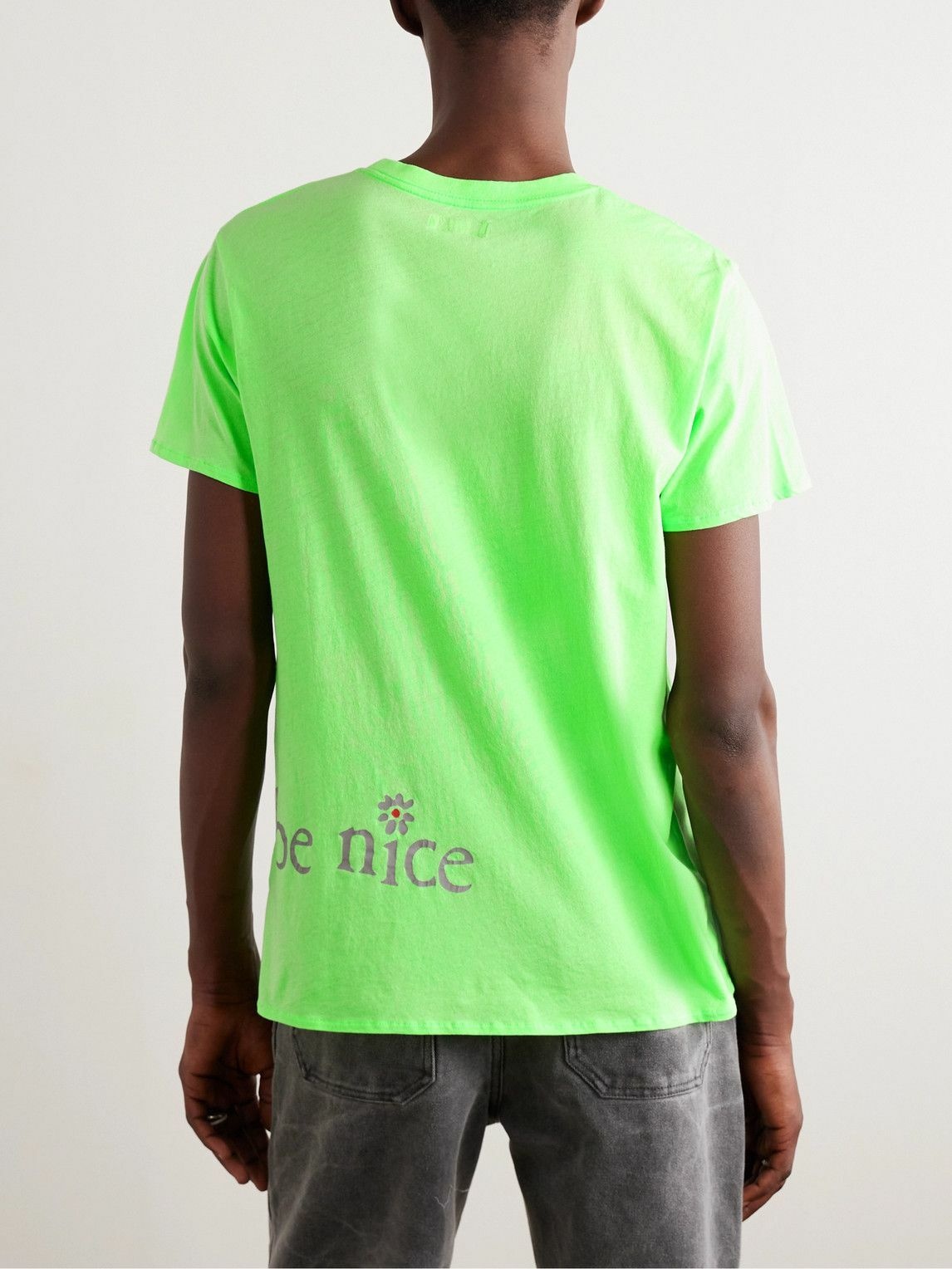 ERL - Printed Cotton-Jersey T-Shirt - Green ERL
