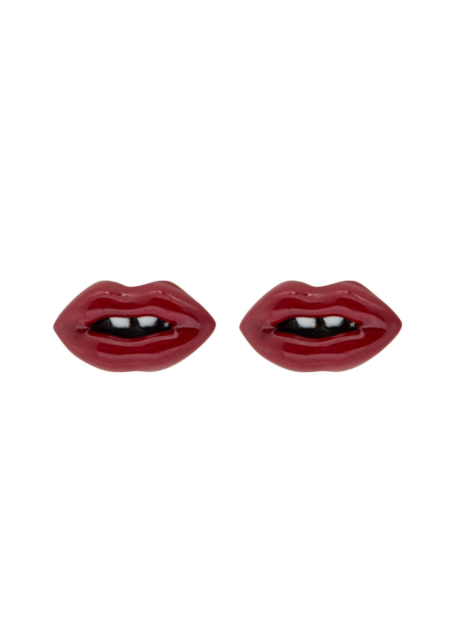 Marc Jacobs Lips Stud Earrings - Gold - One Size