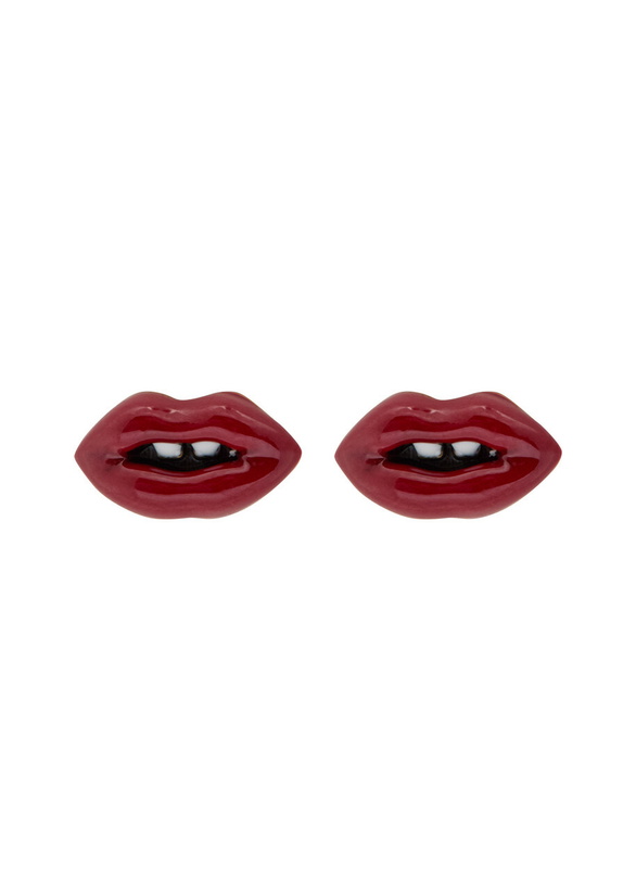 Photo: Marc Jacobs Lips Stud Earrings - Gold - One Size
