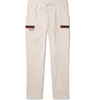 Gucci - Webbing-Trimmed Cotton-Canvas Trousers - White
