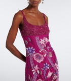 Là Fuori Mystical Garden embellished floral gown