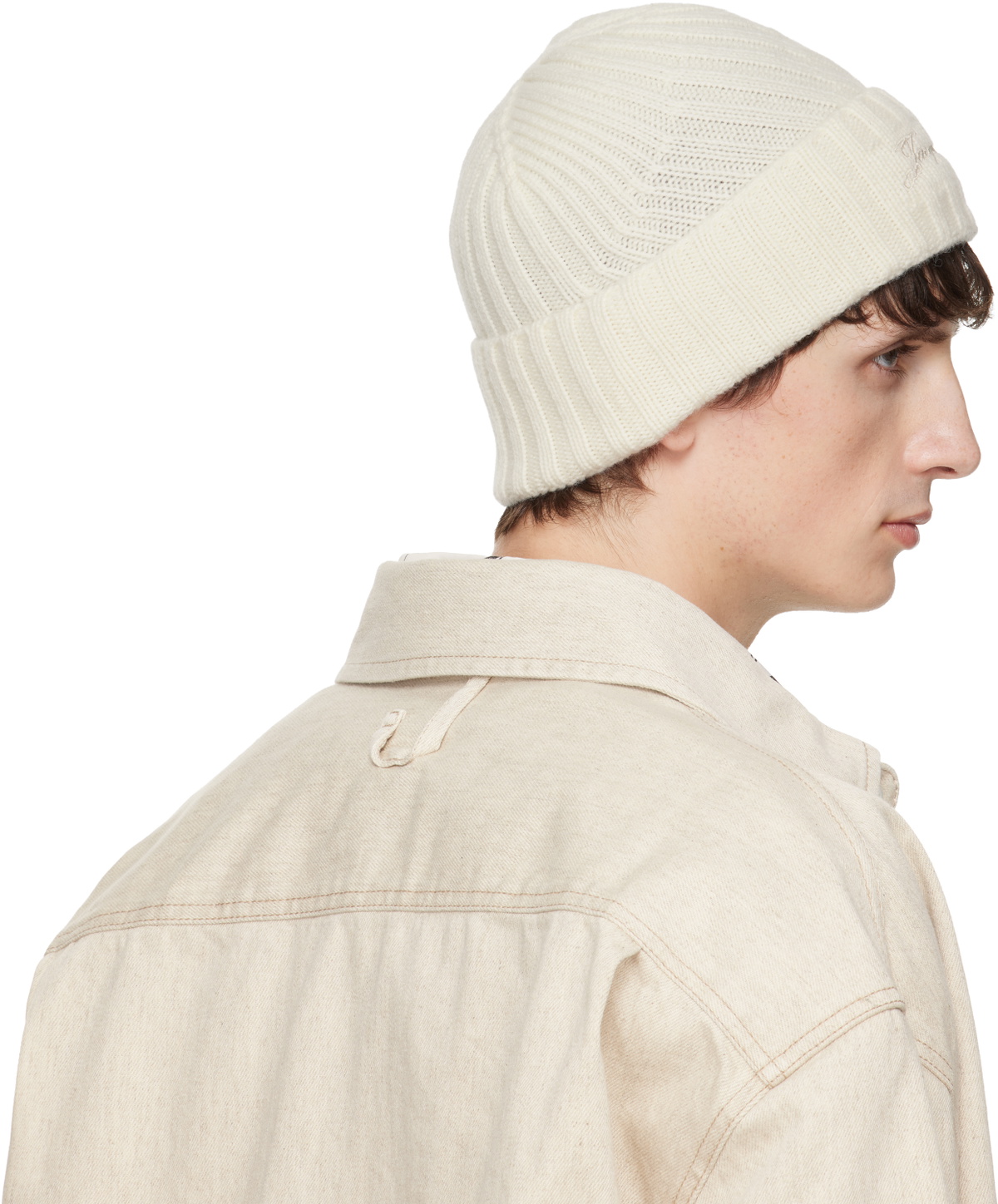 JACQUEMUS Off-White 'The Tourni' Beanie