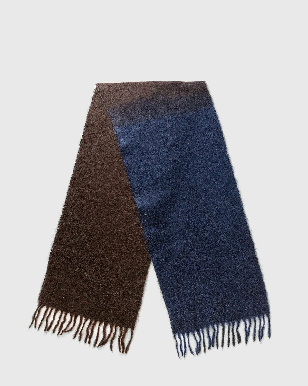 Ganni Mohair Gradient Fringed Scarf Multi - Womens - Scarves