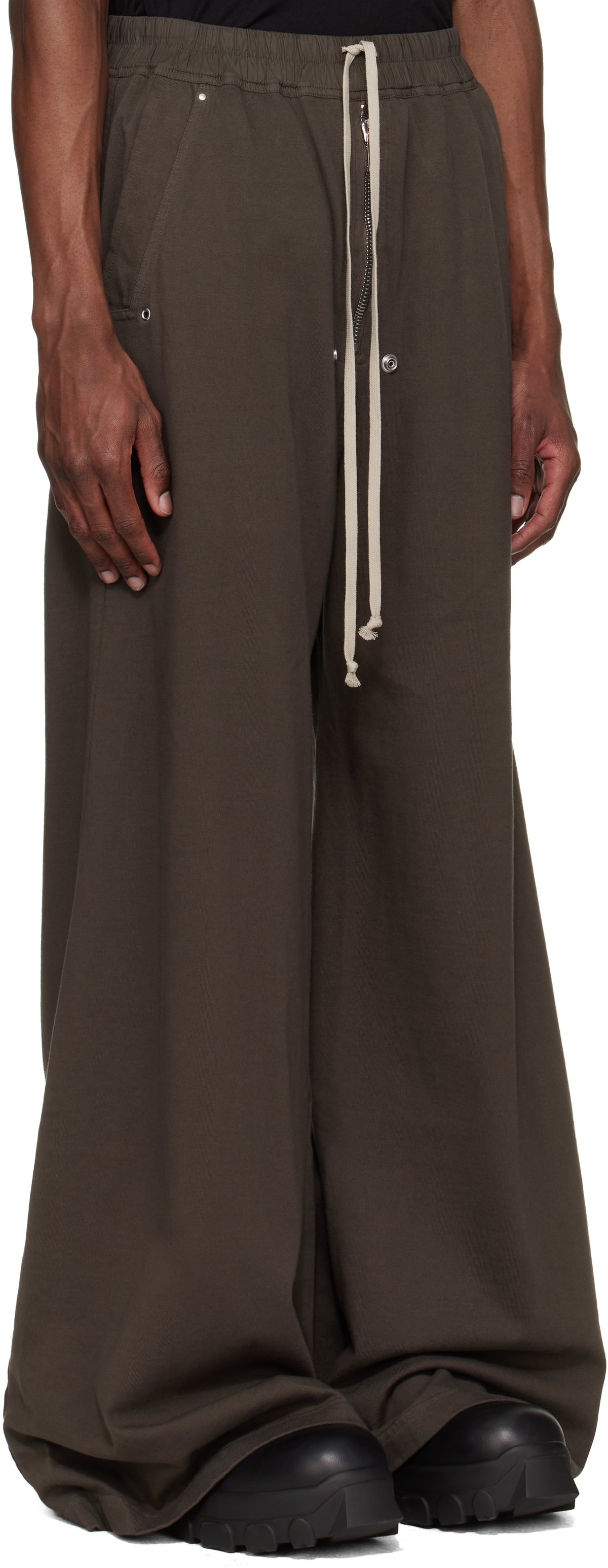 Rick Owens DRKSHDW Brown Temple Geth Belas Sweatpants