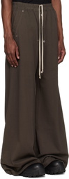 Rick Owens DRKSHDW Brown Temple Geth Belas Sweatpants