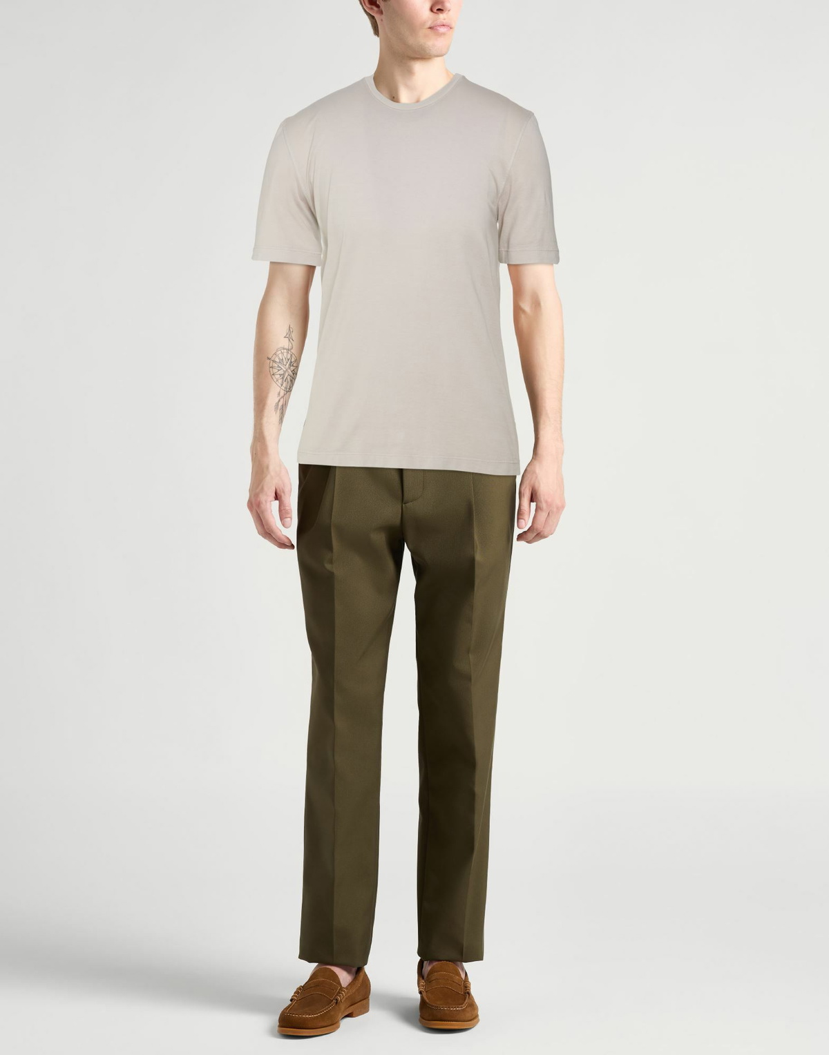 Roberto Collina Mens T-shirt Light in Grey