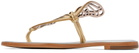 Sophia Webster Gold Talulah Flat Sandals