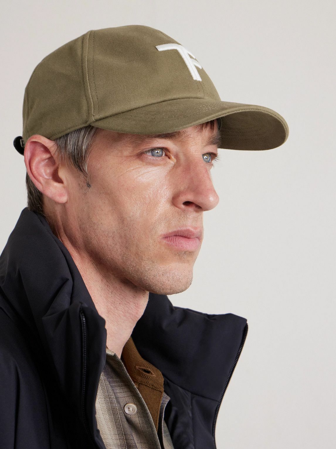 TOM FORD - Leather-Trimmed Logo-Embroidered Cotton-Twill Baseball Cap - Green