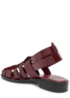 Alohas Perry Fisherman Leather Sandals Burgundy