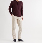 Kiton - Cashmere and Silk-Blend Polo Shirt - Burgundy