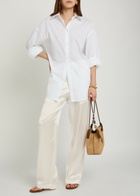 Delos Gilbert Silk Trousers Ivory