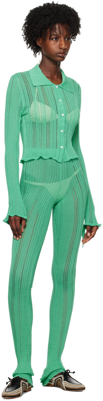Marco Rambaldi Green Laddering Trousers