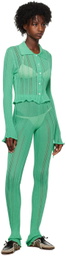 Marco Rambaldi Green Laddering Trousers