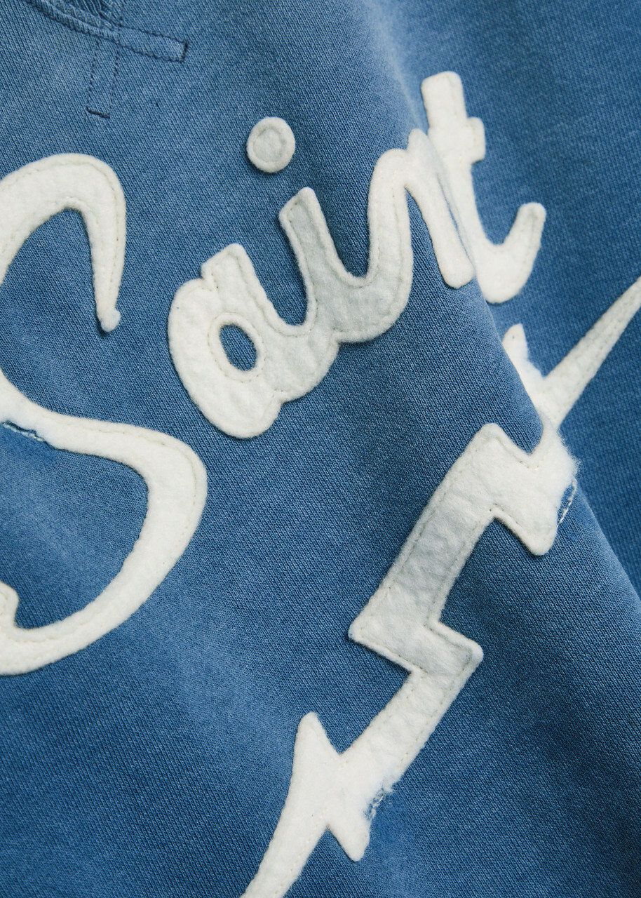 Saint Mxxxxxx Logo-appliquéd Cotton Sweatshirt Navy