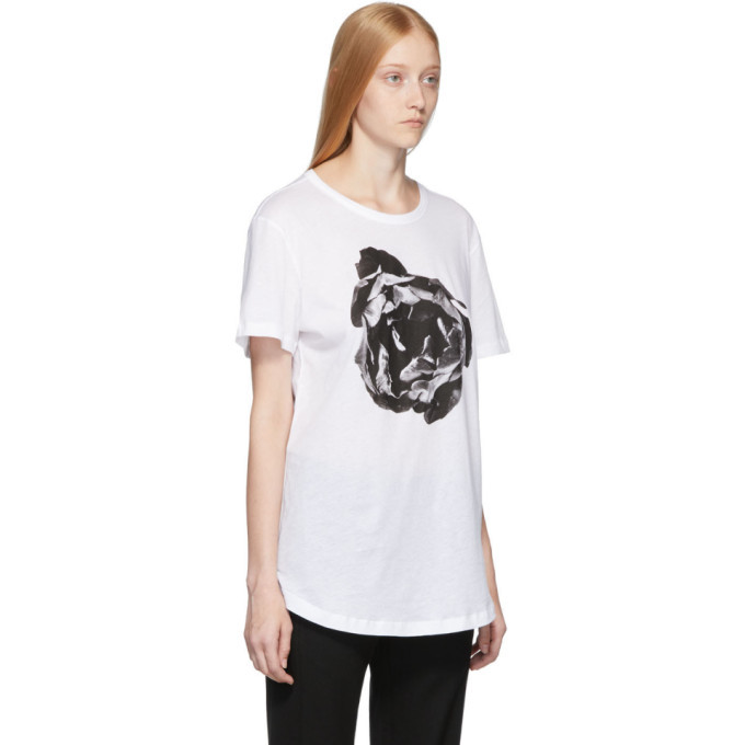 Ann Demeulemeester White Flower Print T-Shirt Ann Demeulemeester