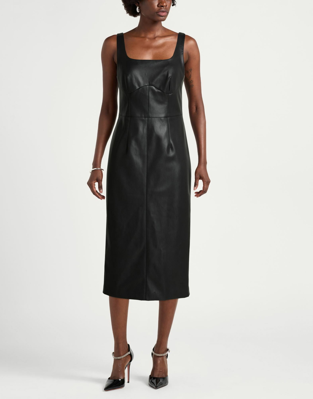 Manila Grace Womens Midi dress in Black