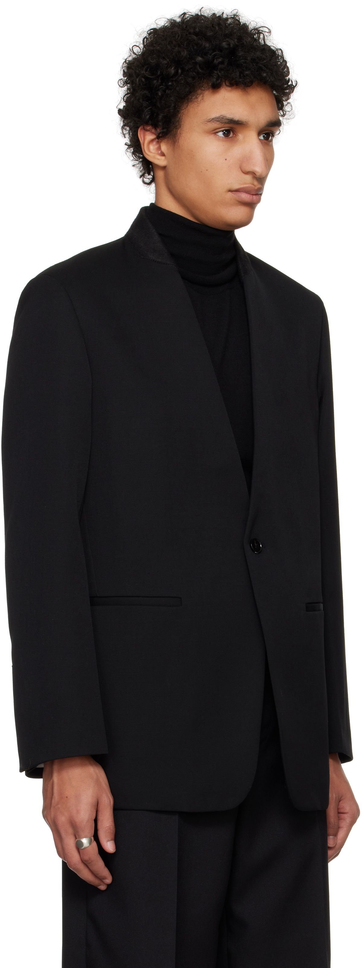 Jil Sander Black Wool Tailored Blazer