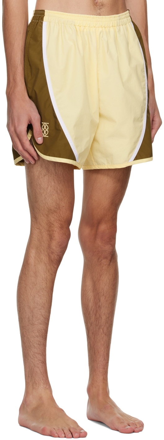 Kijun SSENSE Exclusive Yellow & Brown Marathon Shorts