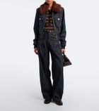 Ganni Gathered barrel-leg jeans
