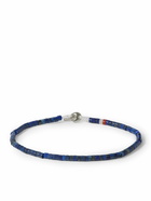 Miansai - Zane Rhodium-Plated Multi-Stone Beaded Bracelet - Blue