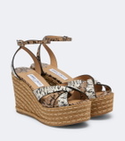 Jimmy Choo Korra snake-print leather espadrilles