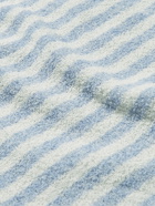 Altea - Slim-Fit Striped Cotton-Blend Terry Sweater - Blue