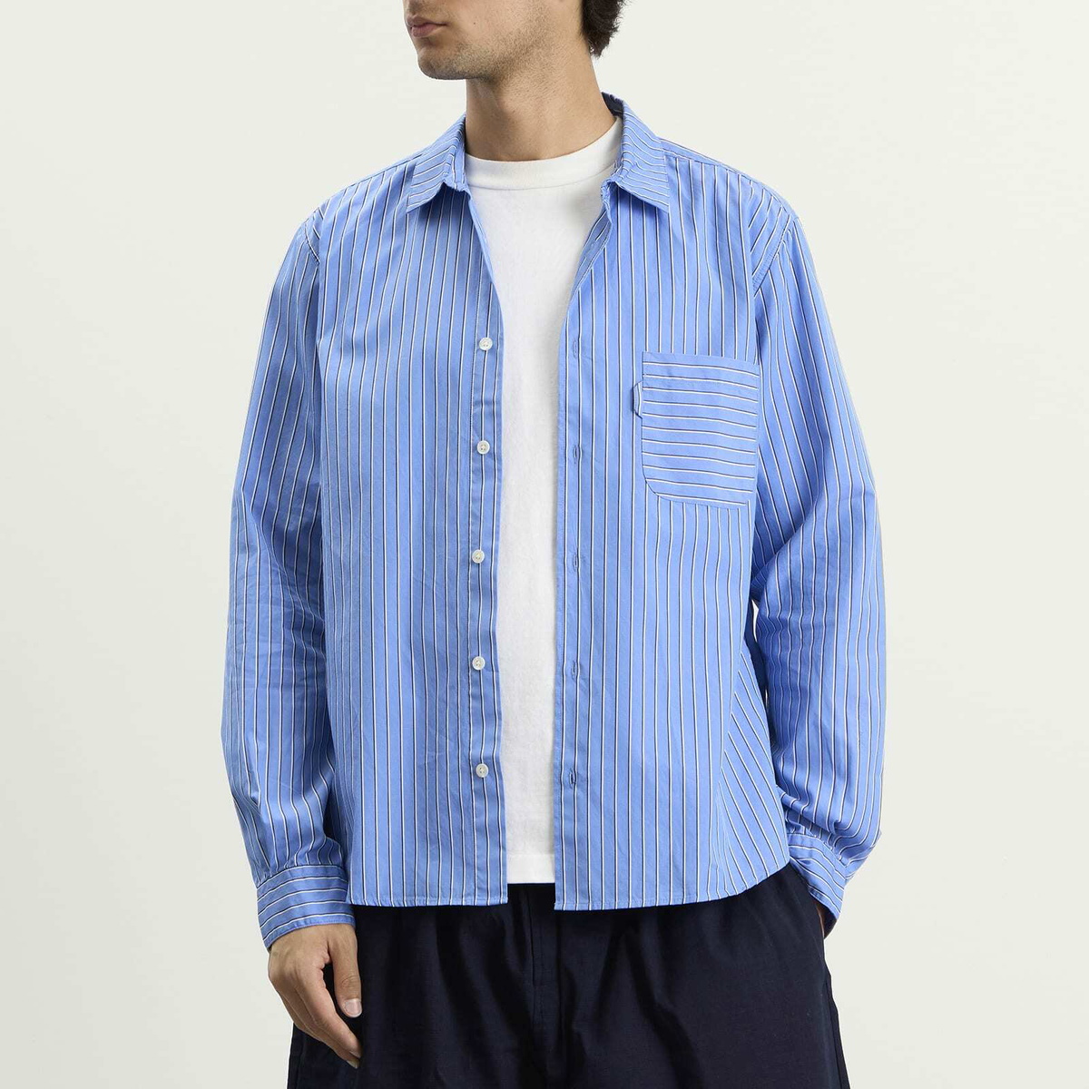 YMC Men's Curtis Shirt in Blue Multi
