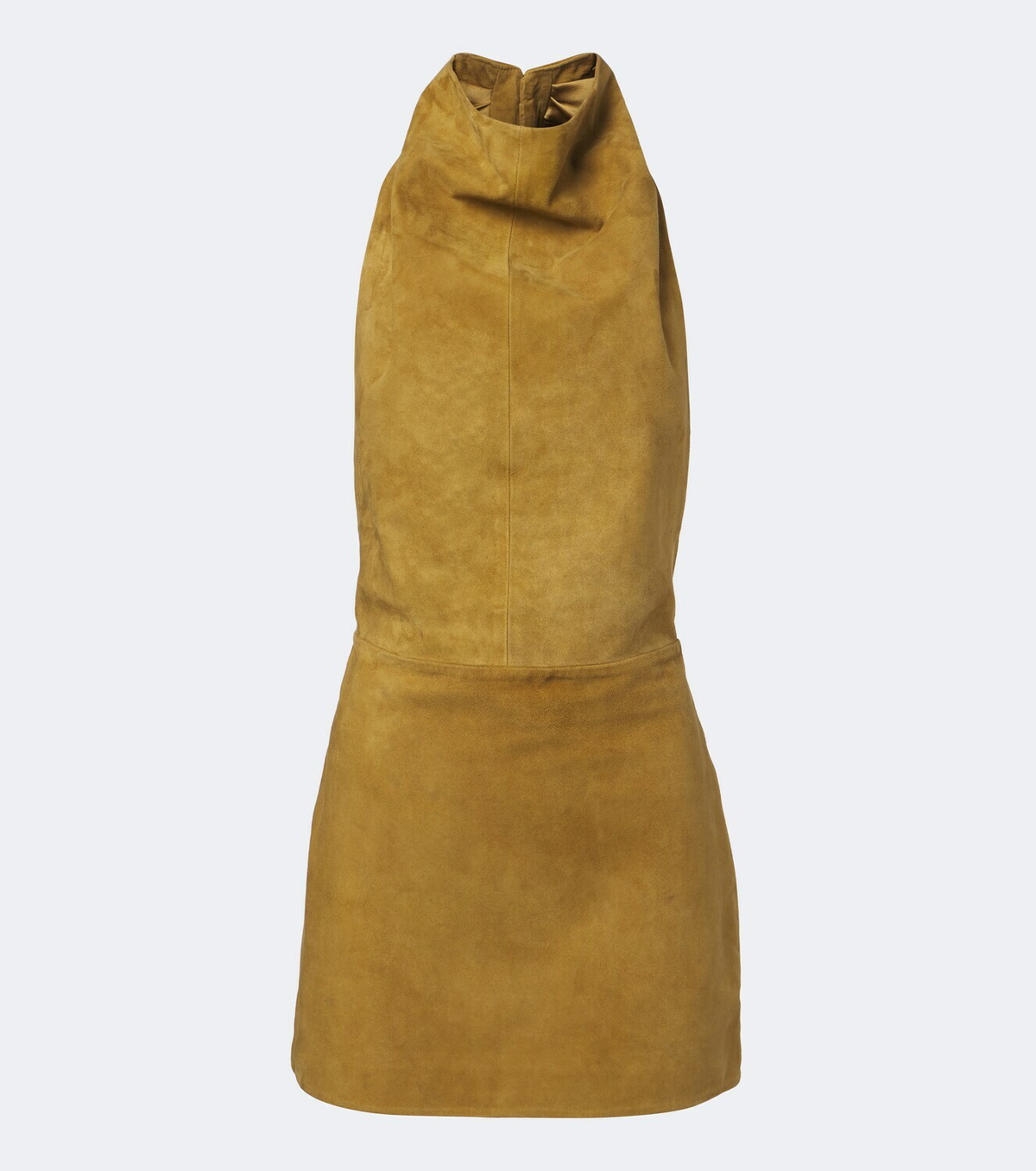 Retrofête Zoriel draped open-back suede minidress