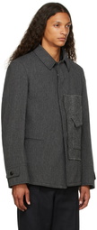 Maison Margiela Grey Wool Twill Kaban Jacket