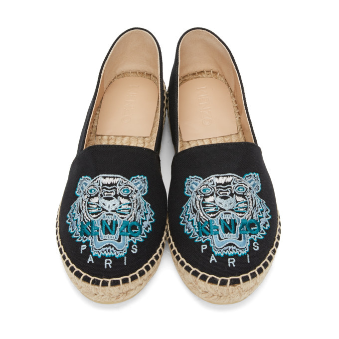 Navy Kenzo Tiger Espadrilles KENZO Paris Canvas Tiger  display picture 2