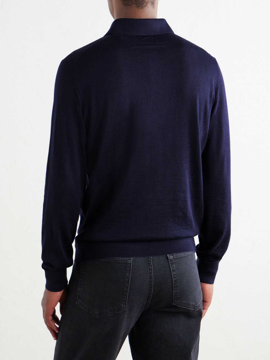Zegna - Cashmere and Silk-Blend Polo Shirt - Blue