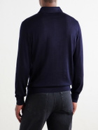 Zegna - Cashmere and Silk-Blend Polo Shirt - Blue