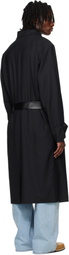 System Navy Summer Wool Single Coat