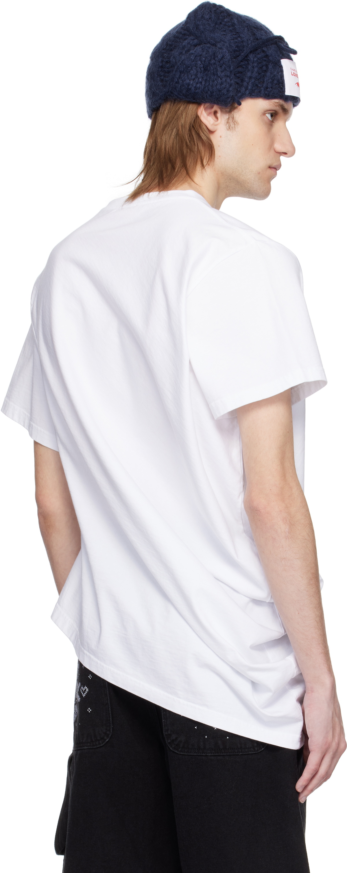 Charles Jeffrey LOVERBOY White Topsy Turvy T-shirt