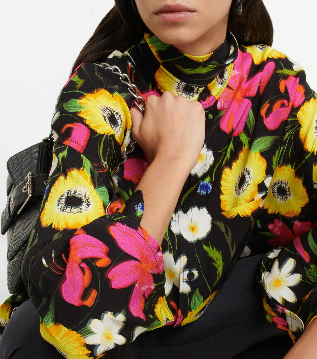 balenciaga floral shirt