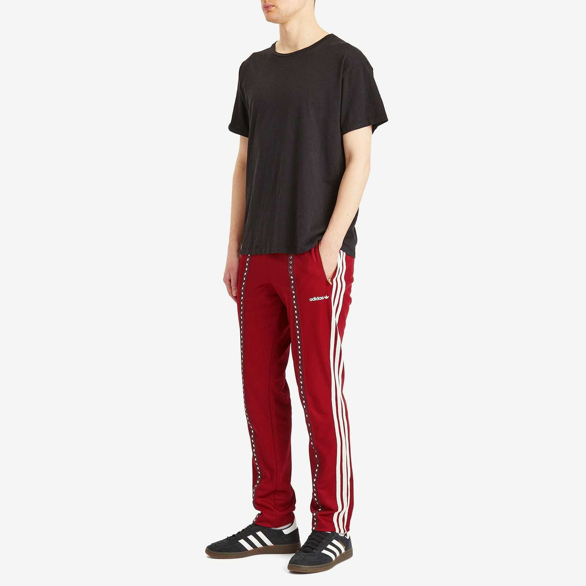 Adidas Originals Retro Sports Track Pant in Rust Red adidas