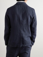 Barena - Torceo Linen-Twill Blazer - Blue