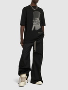 RICK OWENS - Ron Jumbo Embroidered Cotton T-shirt