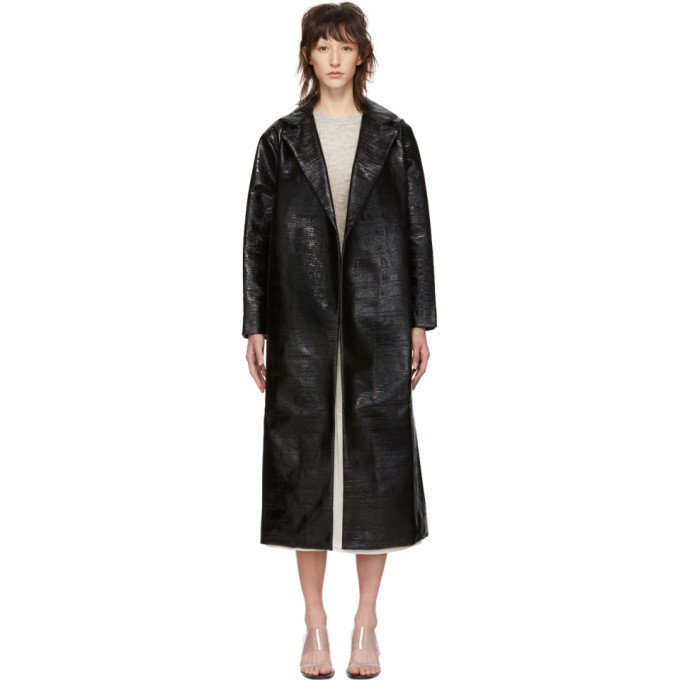 Toteme Black Lacquer Mira Trench Coat Toteme