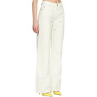 BALMAIN Off-White Loose-Fit Denim Jeans