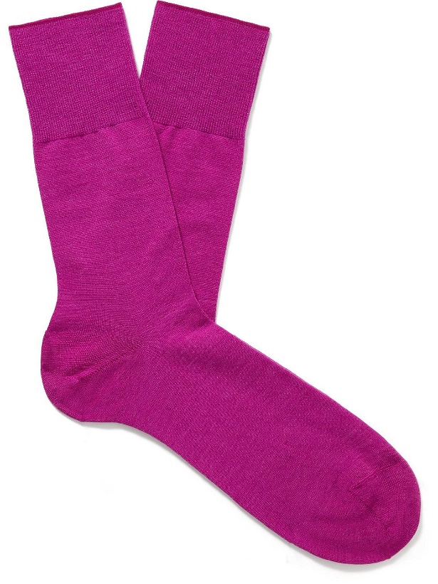 Photo: Falke - Airport Virgin Wool-Blend Socks - Pink