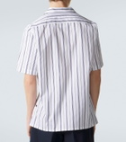 Brioni Striped cotton poplin bowling shirt