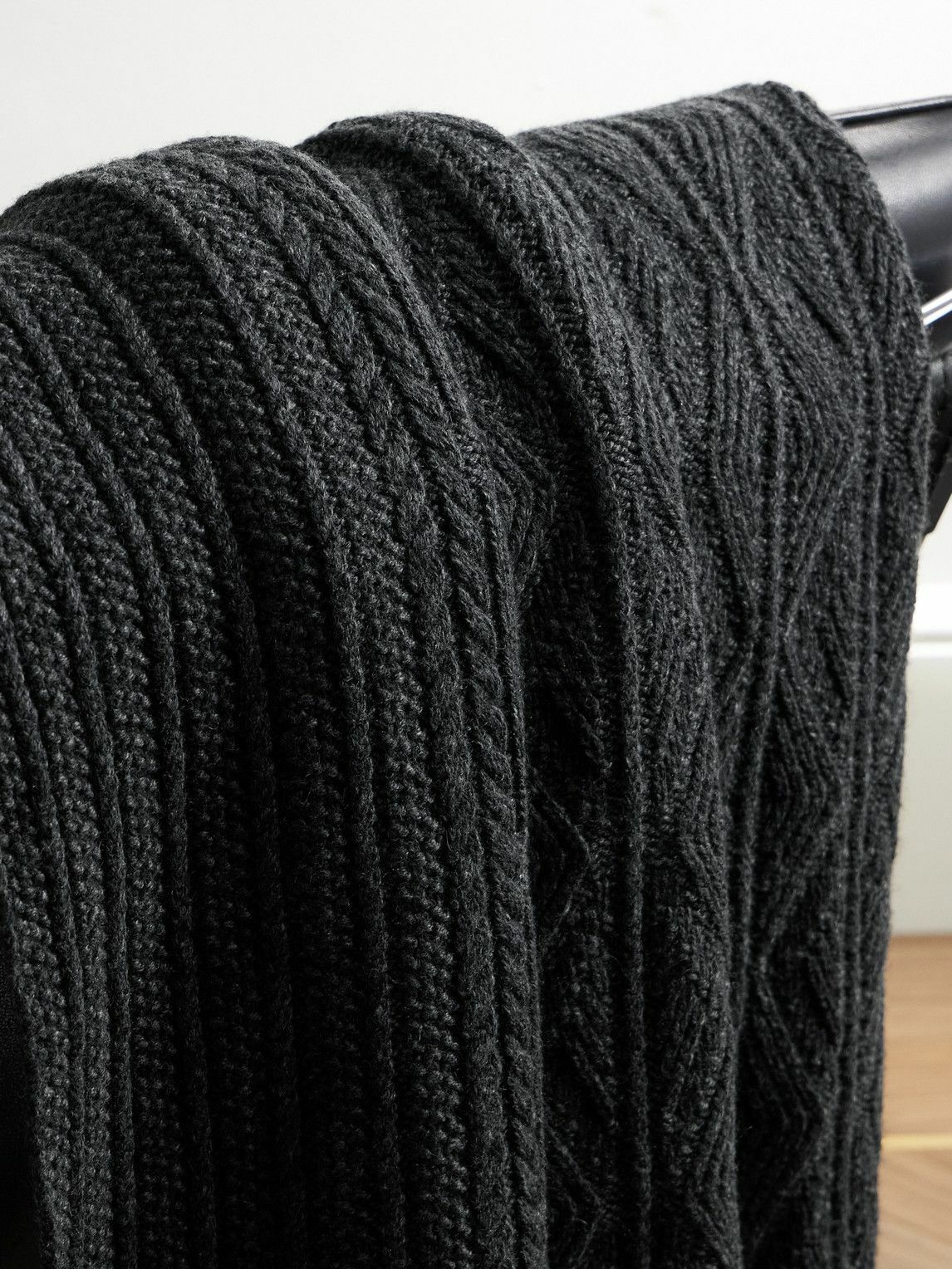 Inis Meáin - Aran Textured-Knit Cashmere Blanket
