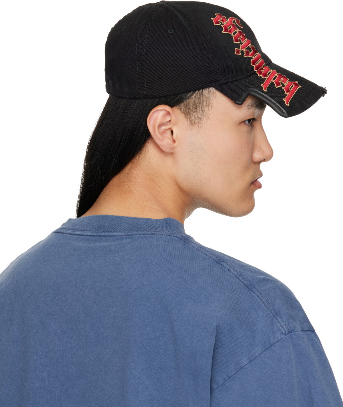Balenciaga Black Gothic Placement No Closure Cap
