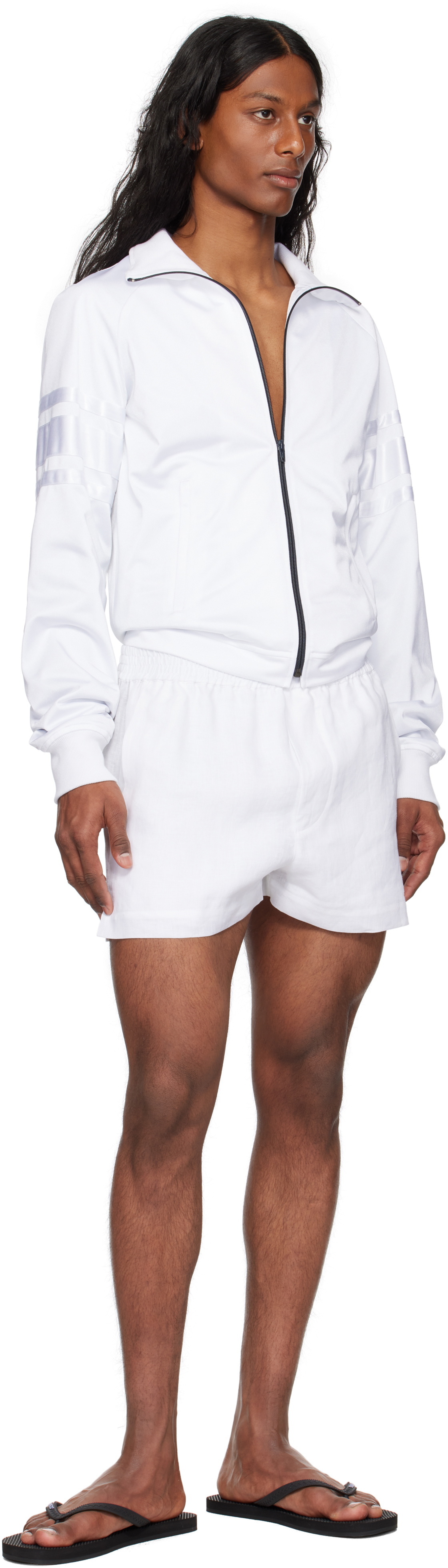 Dsquared2 White Summer Lovers Linen Shorts Dsquared2