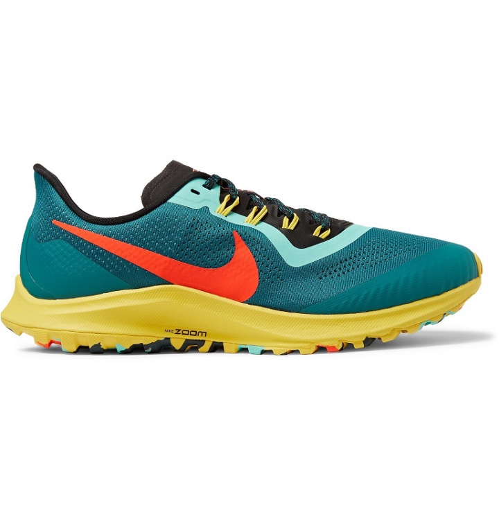 Photo: Nike Running - Air Zoom Pegasus 36 Trail Mesh Running Sneakers - Blue