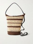 LOEWE - Paula's Ibiza Loop Bucket Medium Leather-Trimmed Raffia Tote Bag