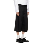 Simone Rocha Black Peeling Waist Wide Leg Shorts